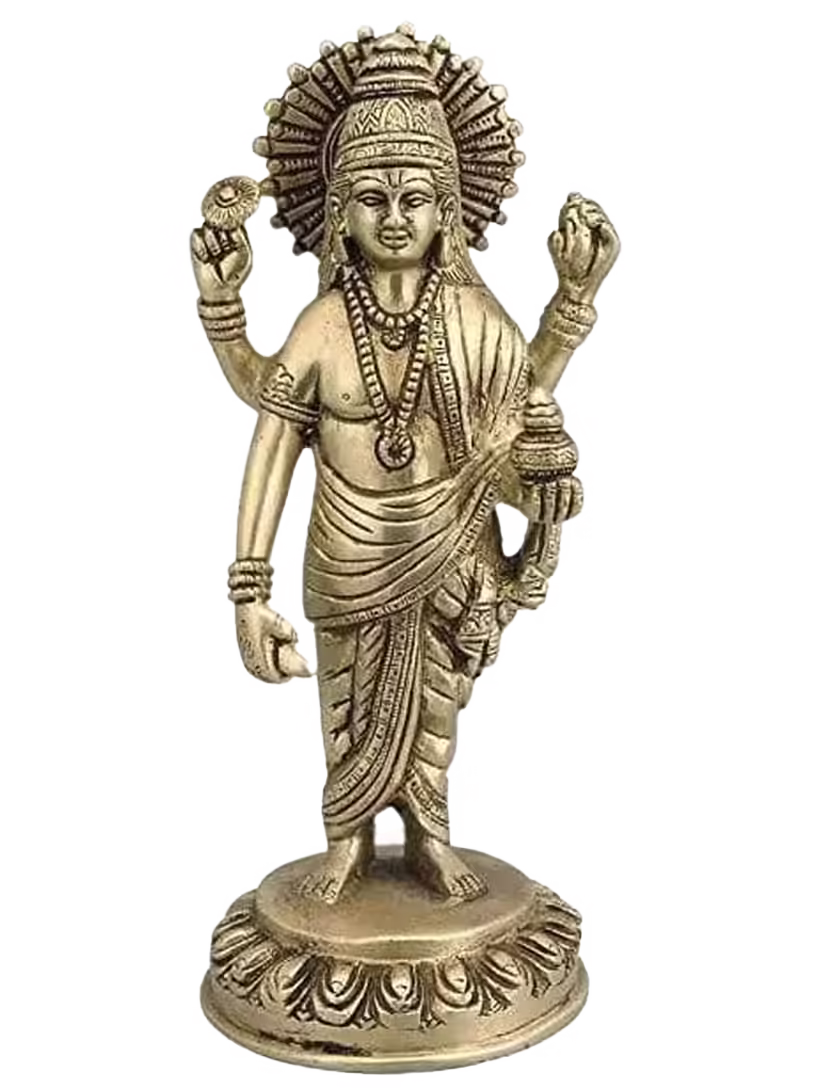 Brass Dhanvantari idol